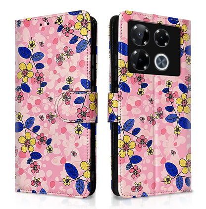 Infinix Note 40 Pro Plus 5G Wallet mobile flip cover in pink flower by Pikkme