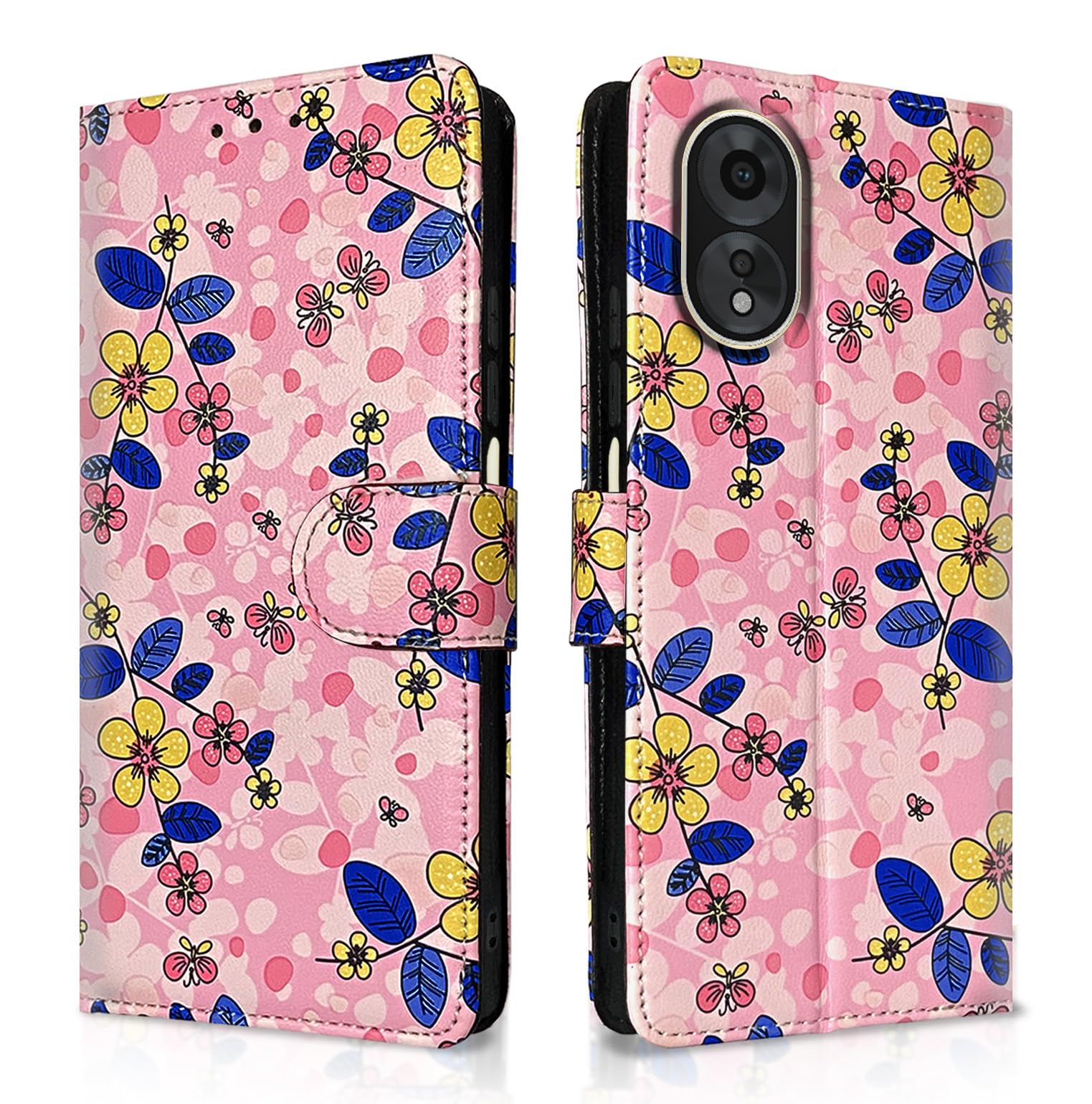 Pikkme Oppo A3x 5G pink flower mobile flip cover
