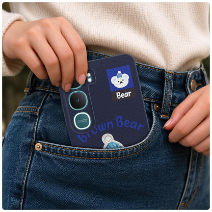Pikkme blue Plush Patch mobile cover for Vivo Y31 5G – photo 4