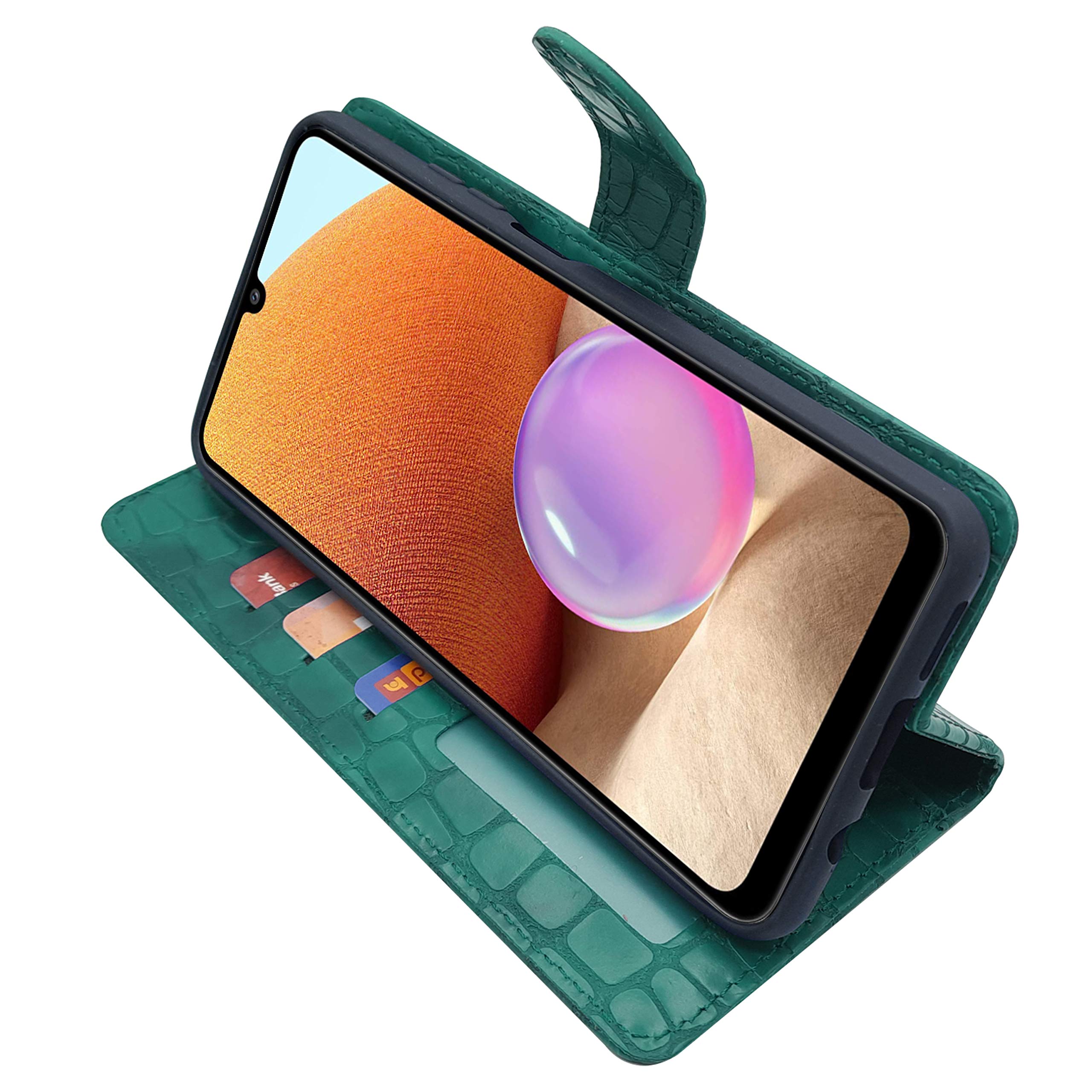 Samsung A72 Wallet flip cover in green by Pikkme – photo 4