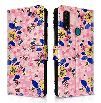 Pink flower Wallet flip case for Oppo A31 – Pikkme