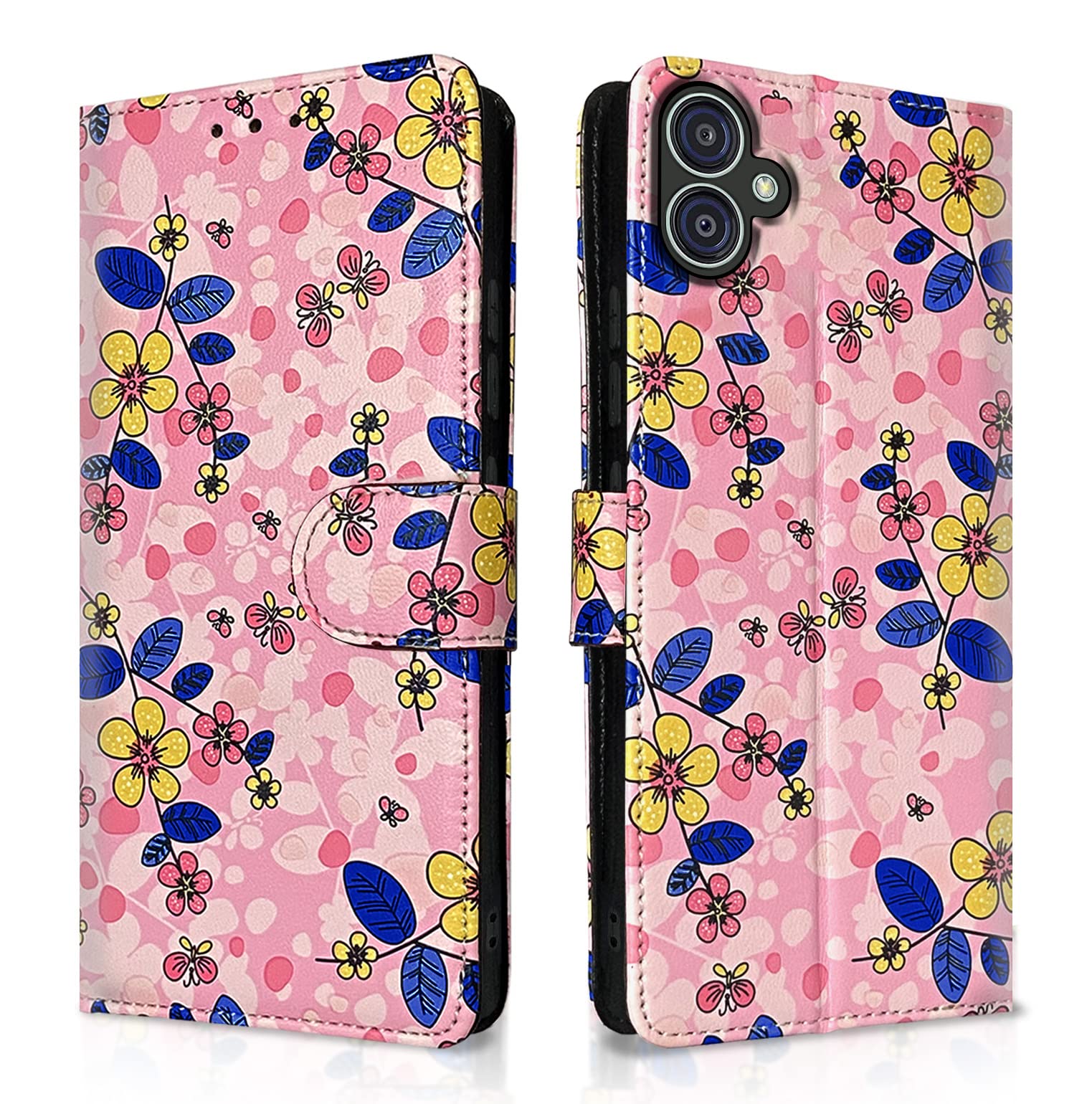 Pikkme pink flower flip case for Samsung M04