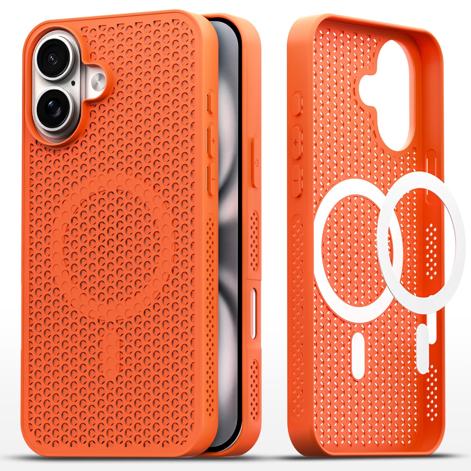 iPhone 16 phone cover in orange by Pikkme