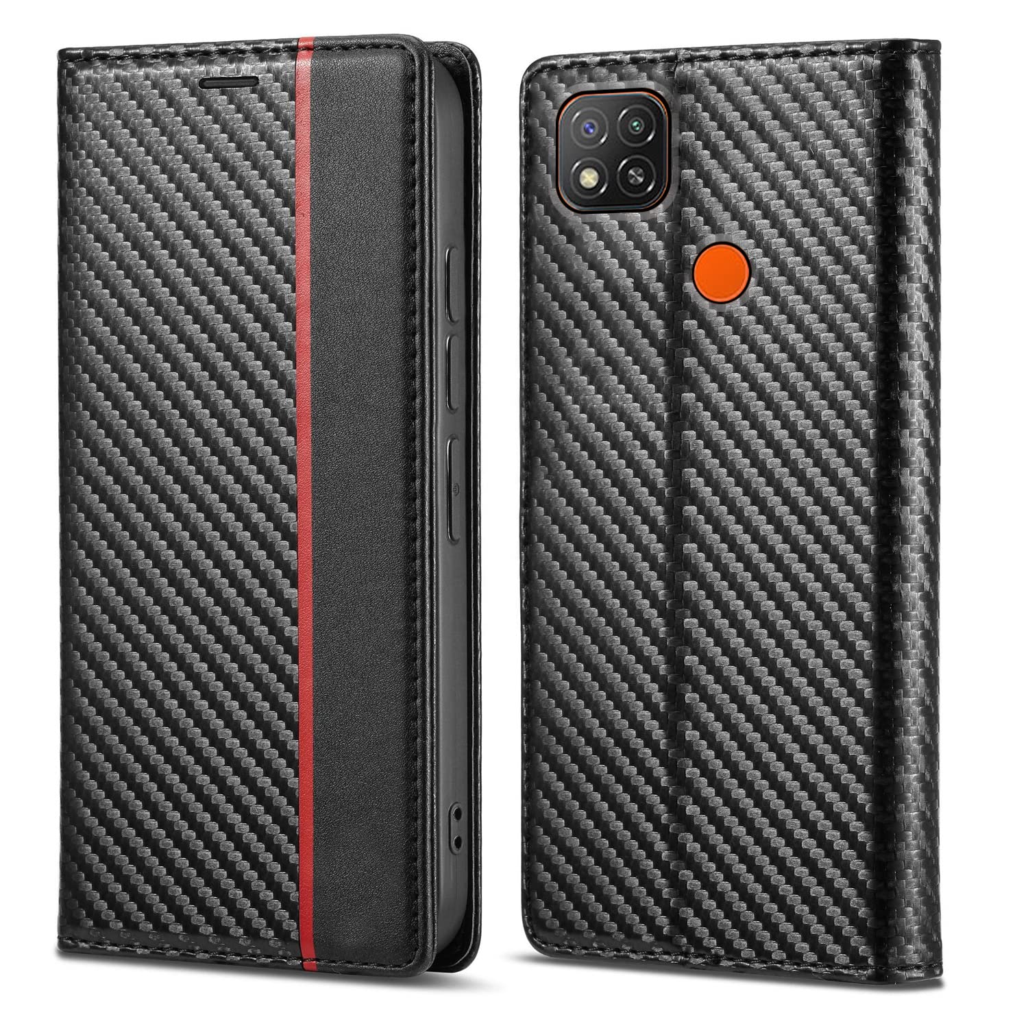 Pikkme black wallet flip cover for Redmi 10A/9, Poco C31