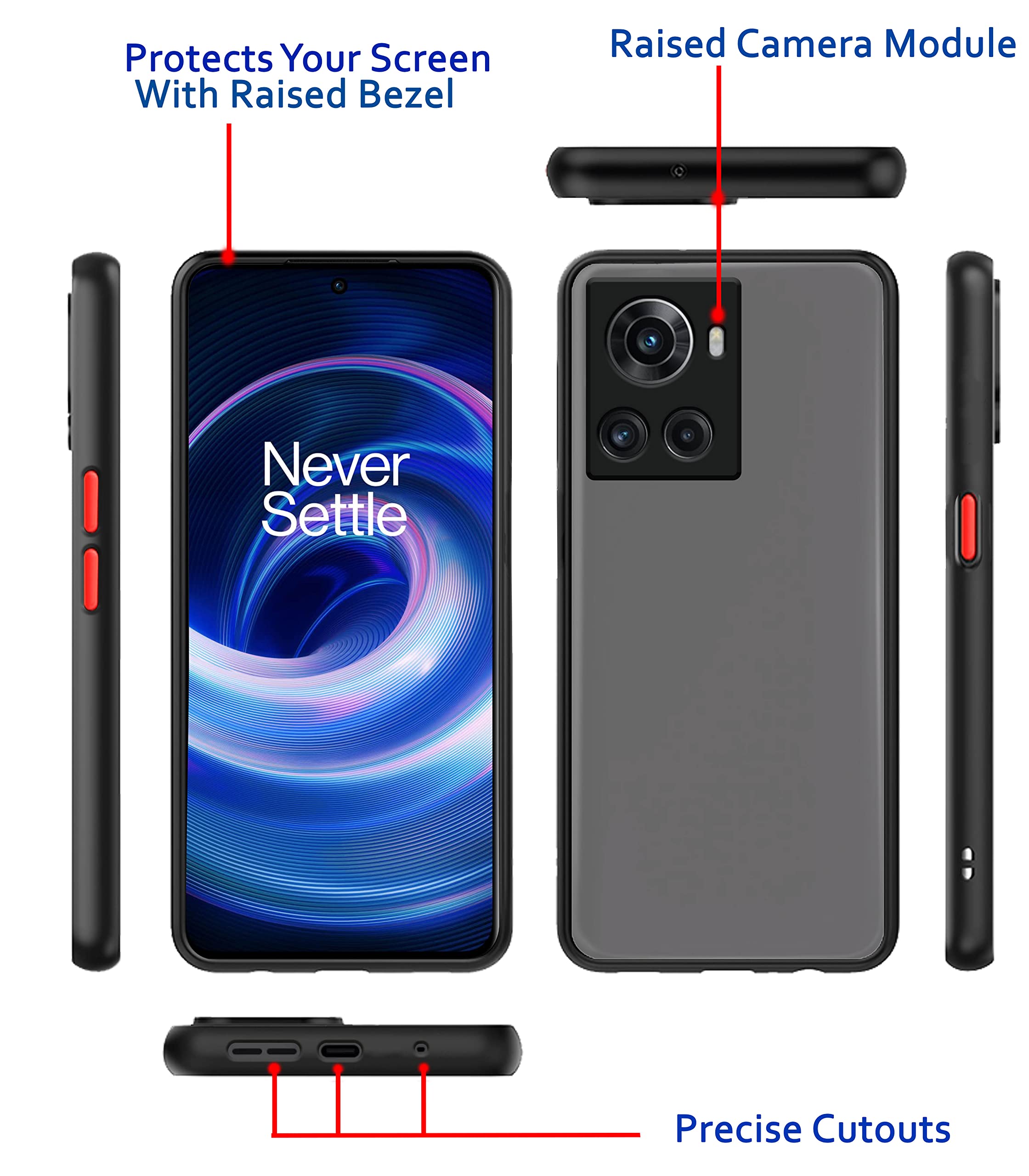 Pikkme OnePlus 10R Hybrid black mobile cover – photo 3