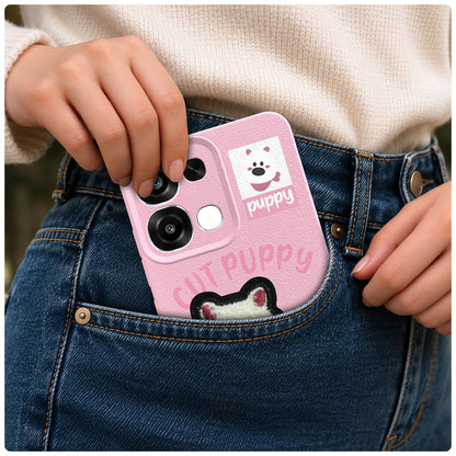 Pikkme Oppo F31/F33 5G Plush Patch pink back cover – photo 4