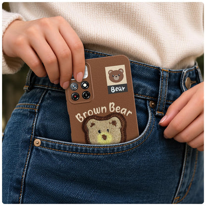 Brown Plush Patch mobile back cover for Redmi Note 11T/Poco M4 Pro 5G – Pikkme – photo 4