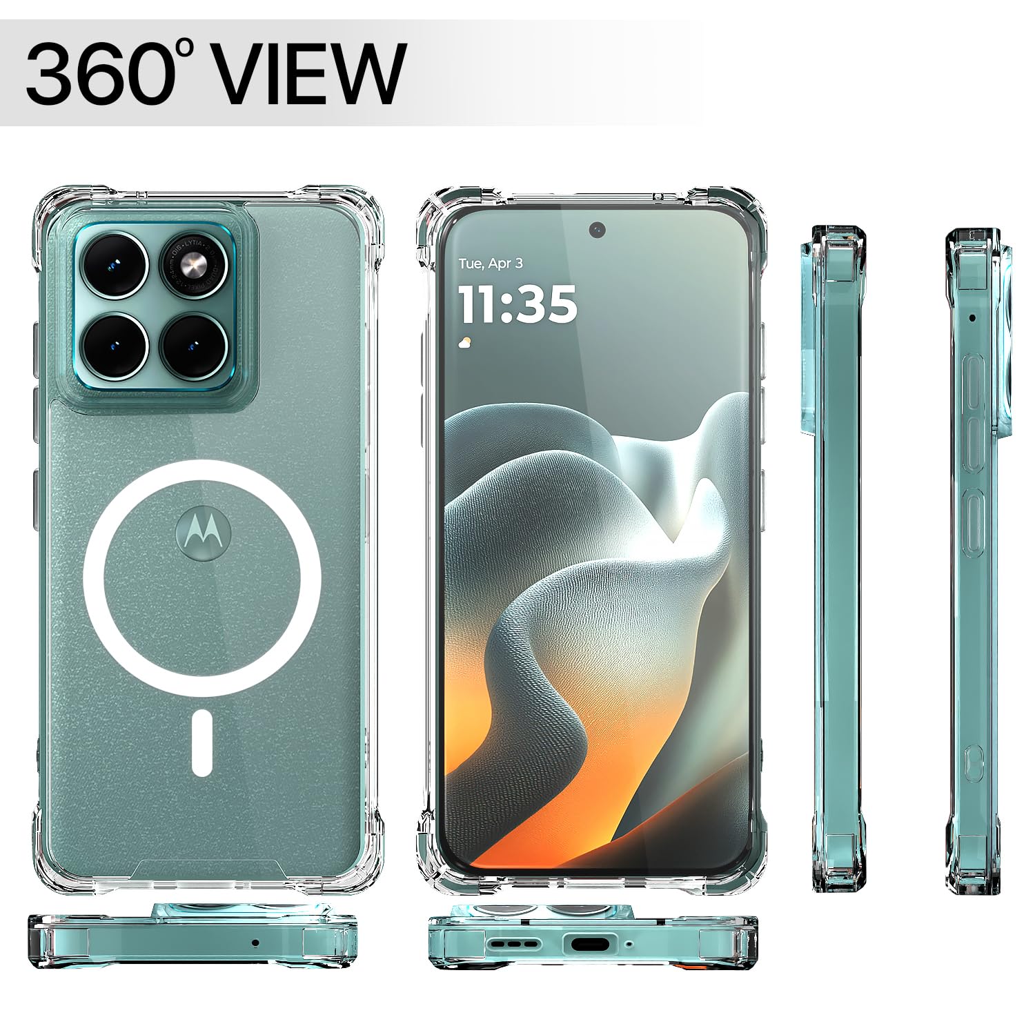 Moto Edge 70 Fusion 5G phone cover in transparent mag-safe by Pikkme – photo 7