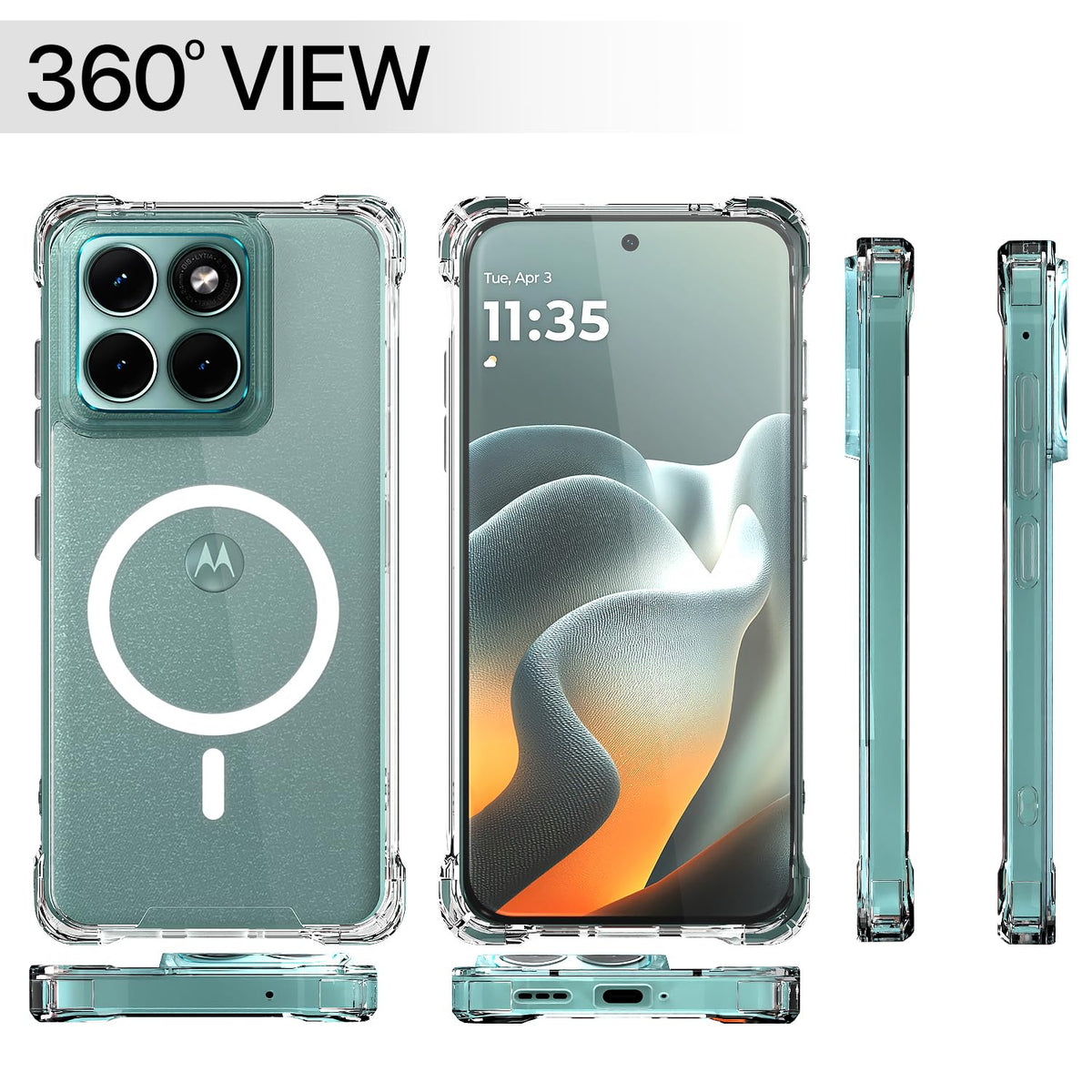 Moto Edge 70 Fusion 5G phone cover in transparent mag-safe by Pikkme – photo 7