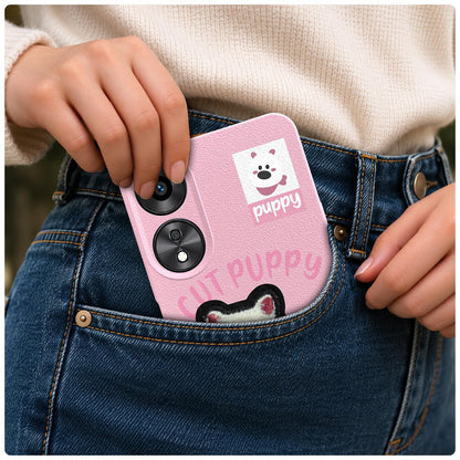 Oppo A78 5G Plush Patch phone cover in pink by Pikkme – photo 4