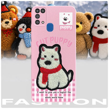 Pikkme Samsung M31/F41/M31 Prime Plush Patch pink mobile cover – photo 7