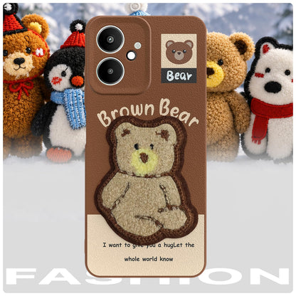 Brown Plush Patch phone cover for Redmi 13C 5G – Pikkme – photo 7