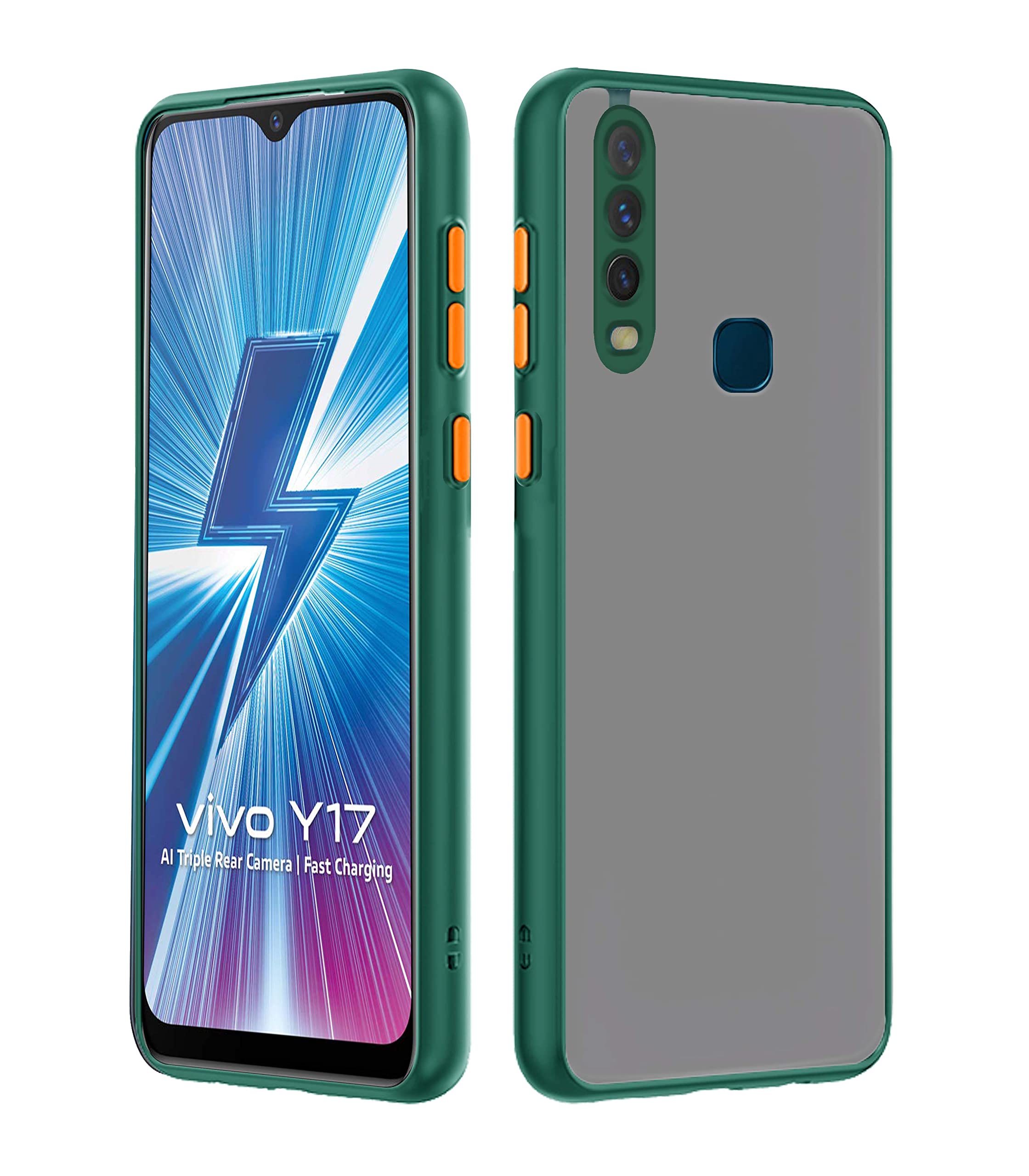 Vivo Y12/Y15/Y17/U10 phone cover in green by Pikkme