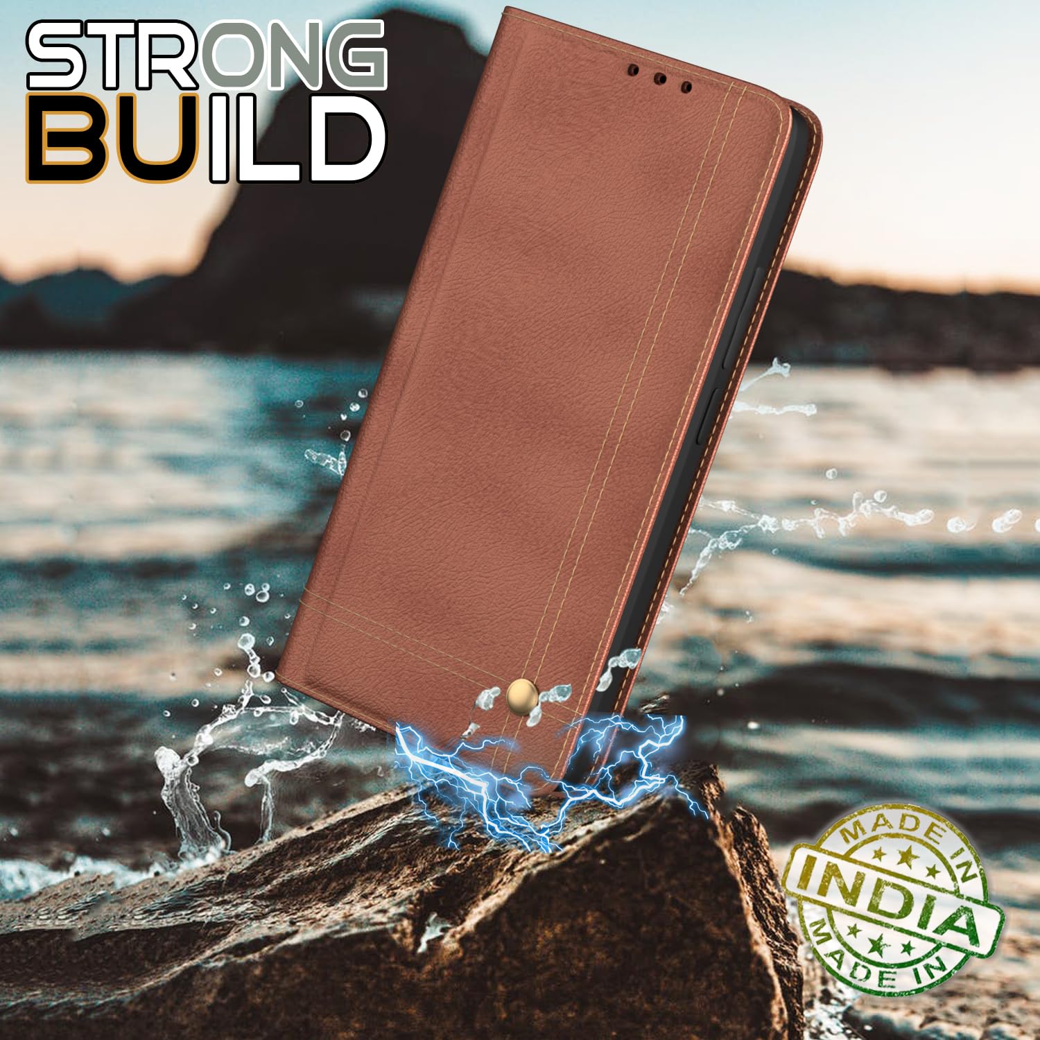 Pikkme Redmi Note 5 Pro Magnetic brown flip case – photo 2