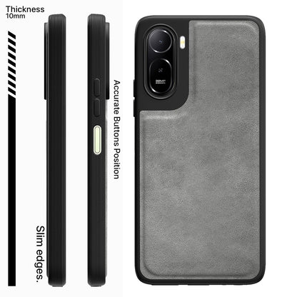 Pikkme grey Leather phone cover for Redmi A7 Pro/Poco C85x 5G – photo 3
