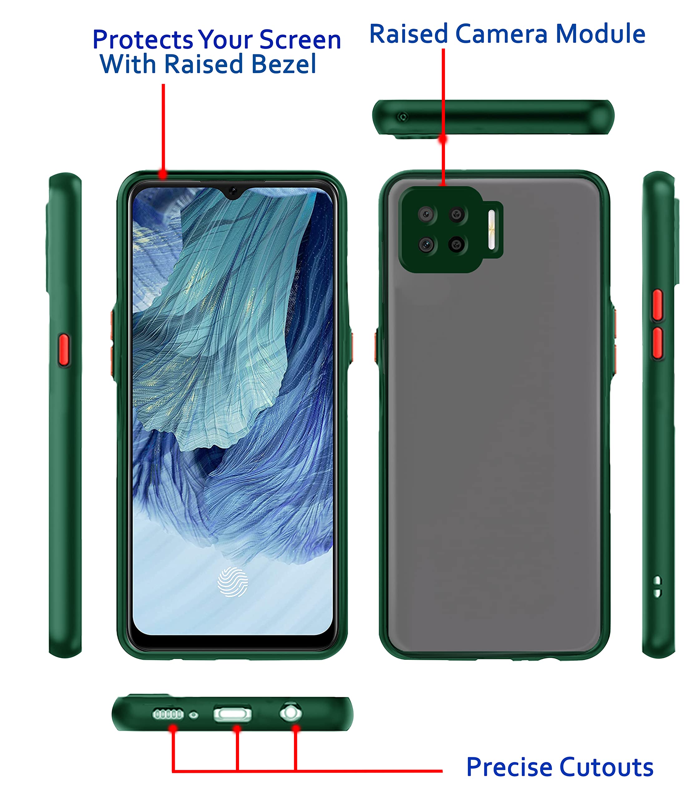 Pikkme Oppo F17 Pro Hybrid green back cover – photo 3