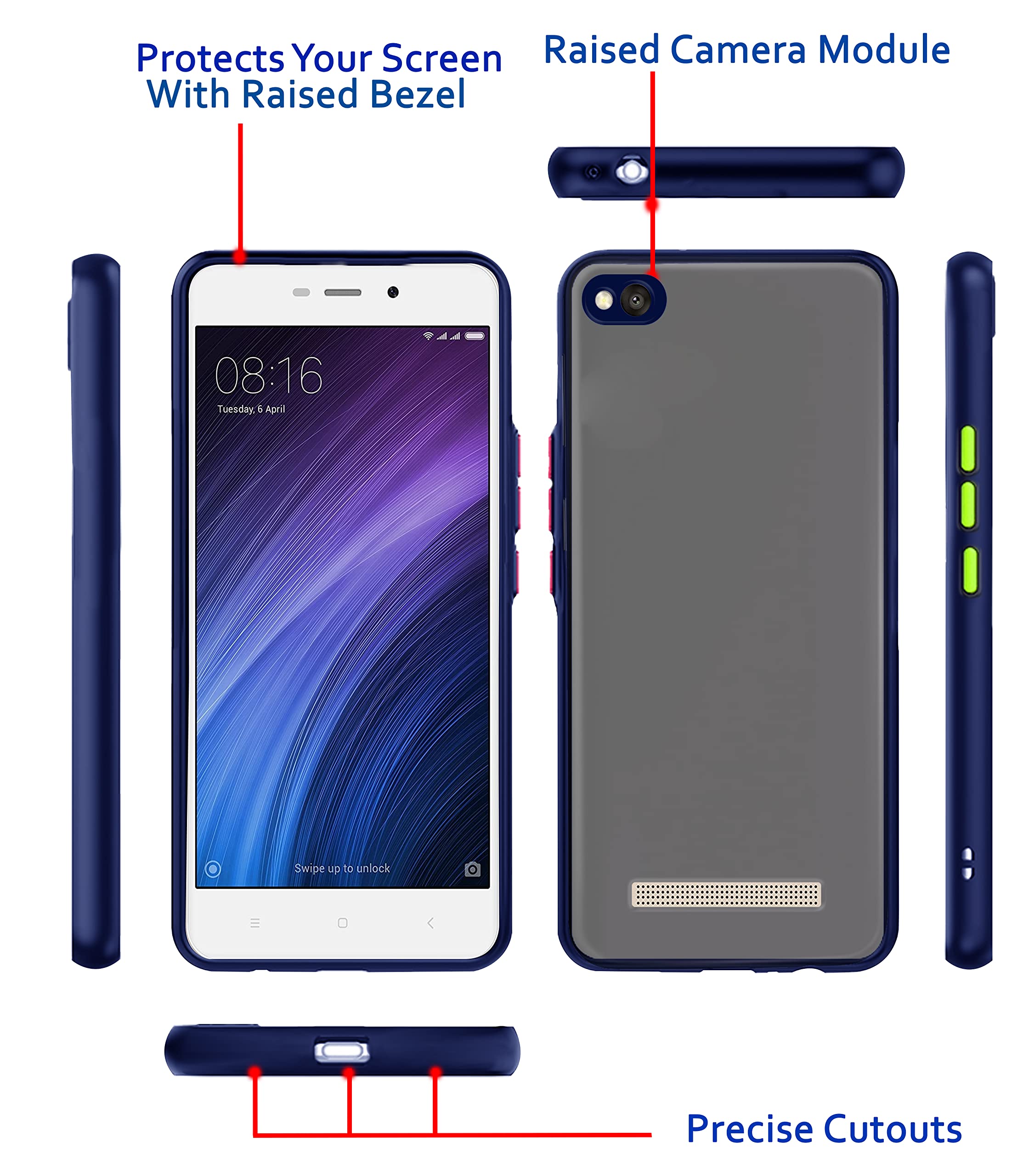 Redmi 4A mobile cover in blue by Pikkme – photo 3