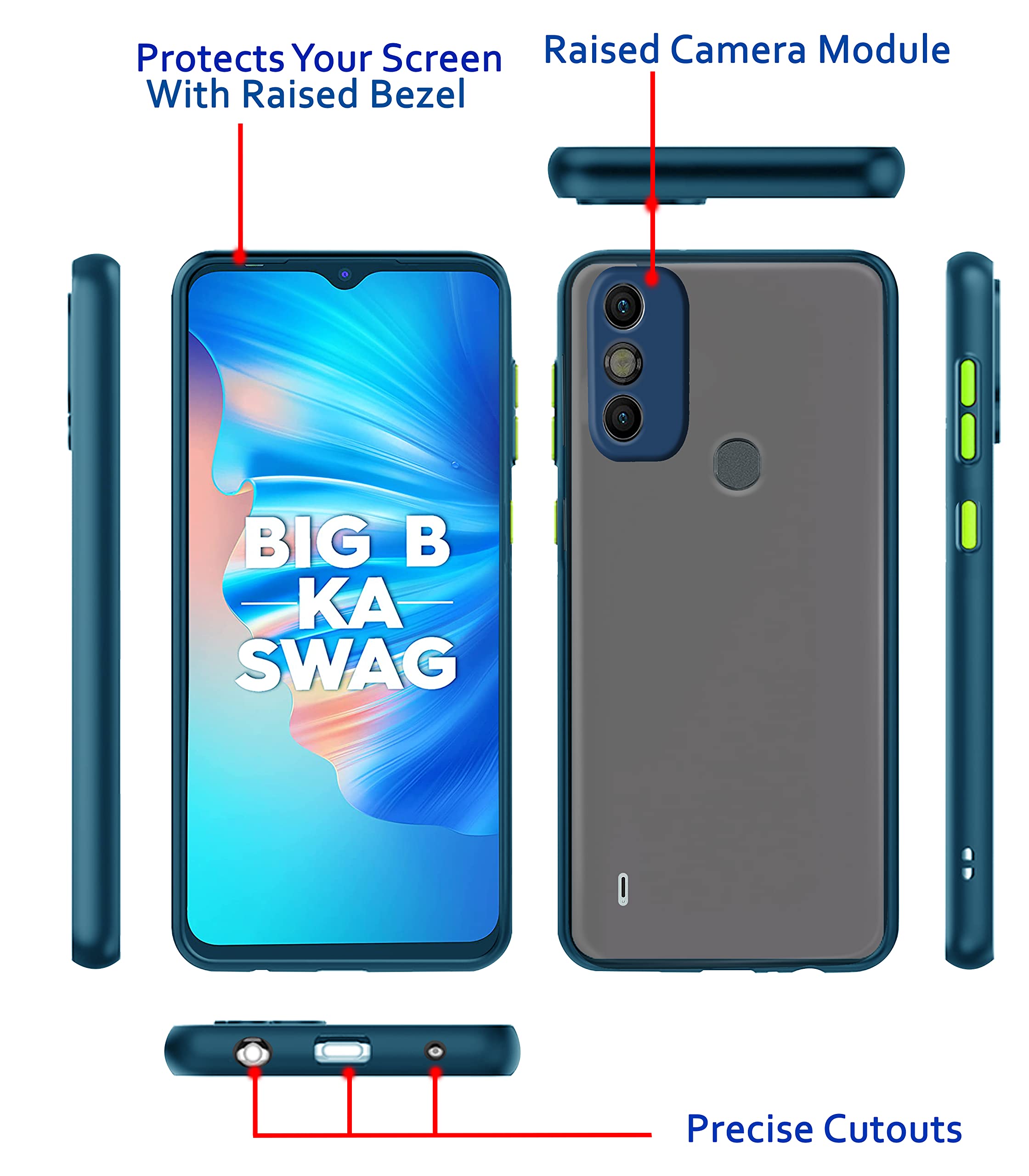 Pikkme Tecno Spark 6 Go Hybrid blue back cover – photo 3
