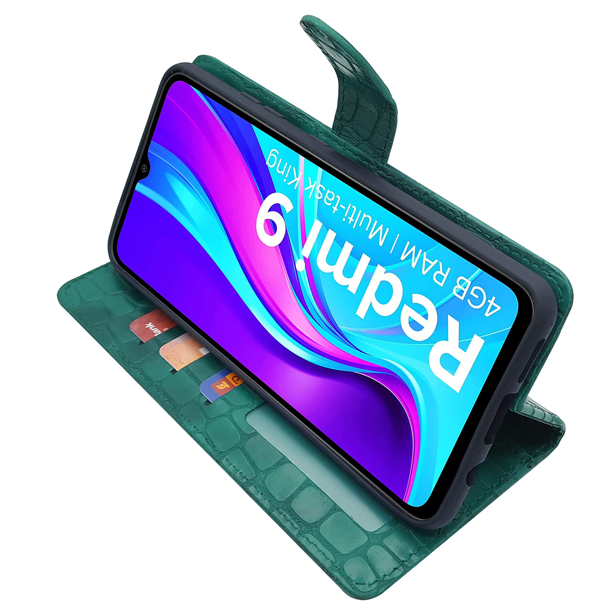 Redmi 9/9C flip case in green by Pikkme – photo 4