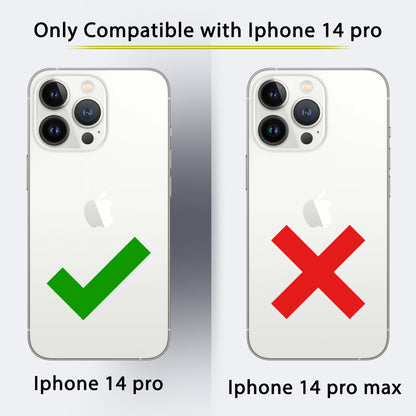 Pikkme iPhone 14 Pro Silver Electroplated Chrome Leather Back Cover (Black)