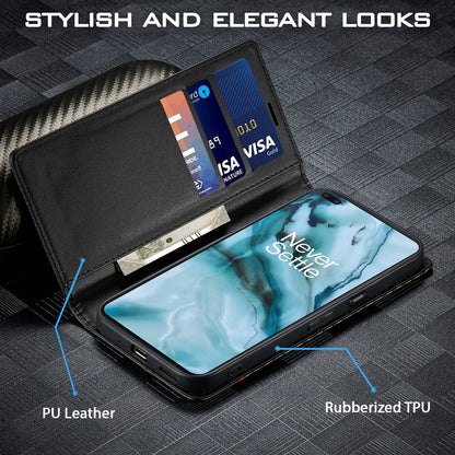 OnePlus Nord wallet flip cover in black by Pikkme – photo 2