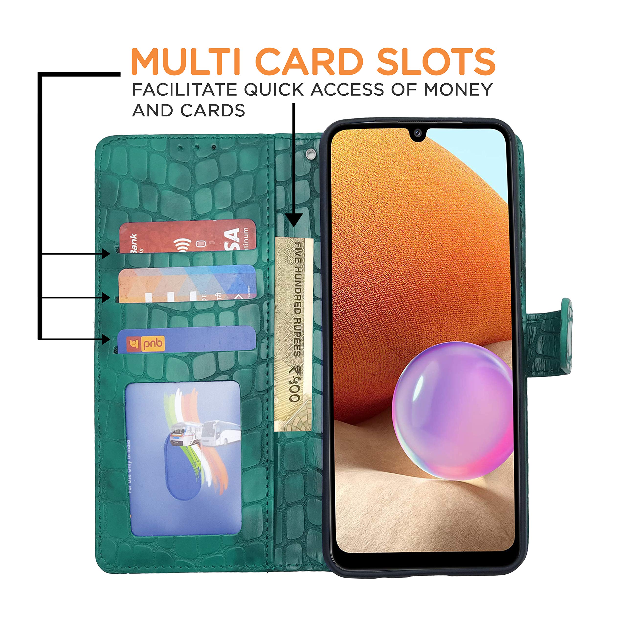 Pikkme green mobile flip cover for Samsung M02 – photo 2