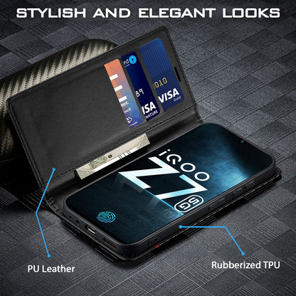 Pikkme black Wallet flip case for iQOO Z7/Z7s 5G – photo 2