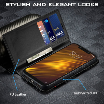 Black Wallet mobile flip cover for Poco F1 – Pikkme – photo 2
