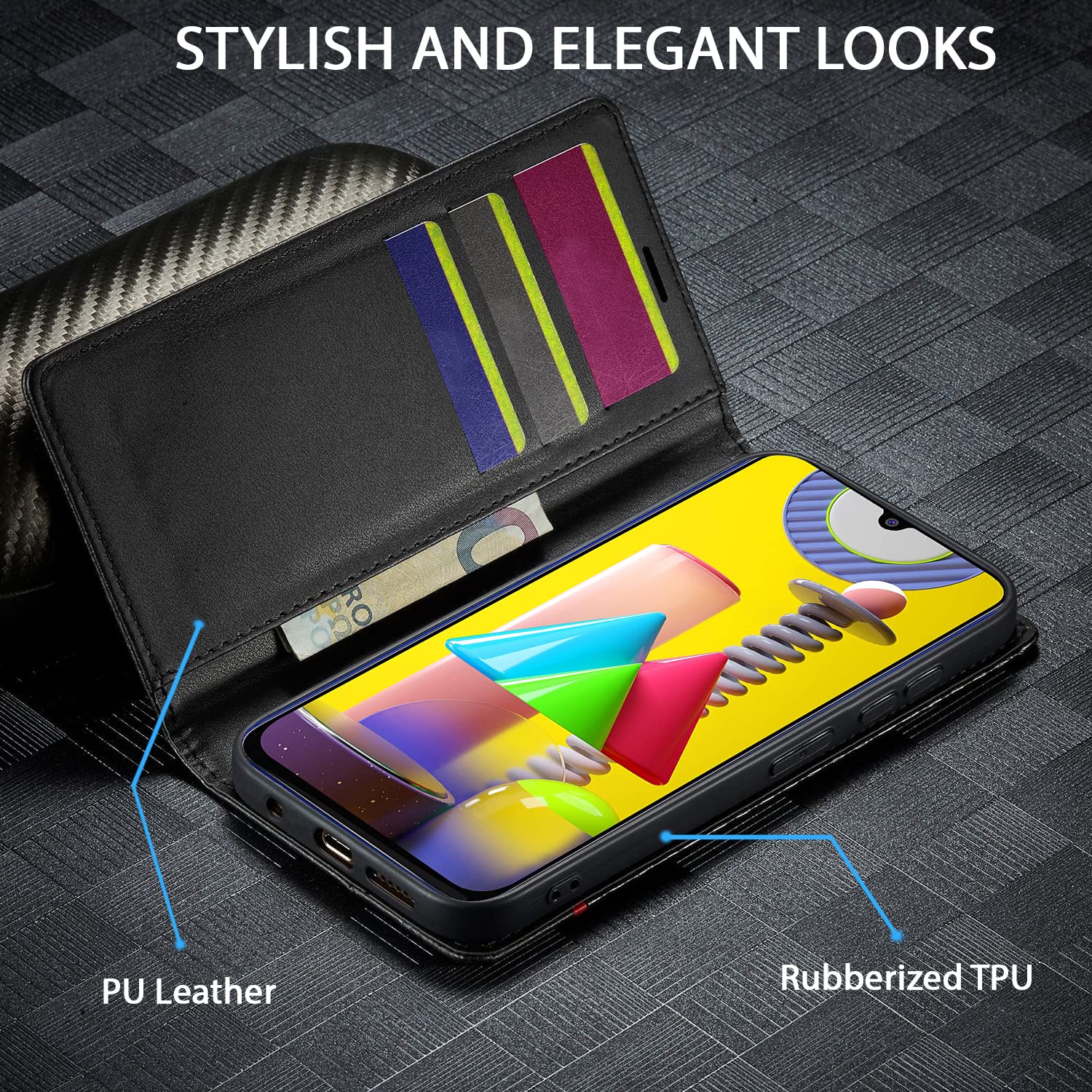 Black Wallet mobile flip cover for Samsung M31/F41/M31 Prime – Pikkme – photo 2