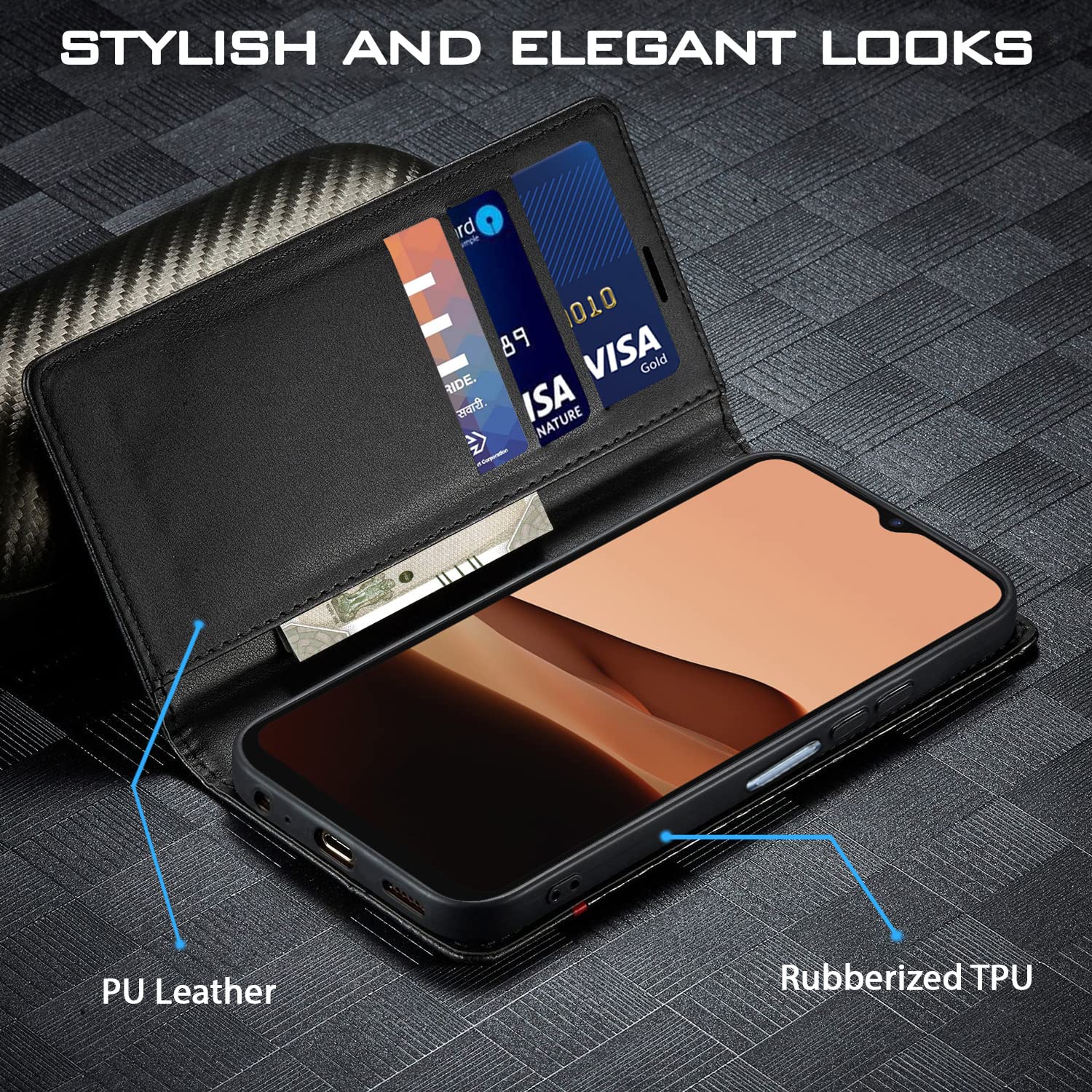 Black flip case for Vivo Y12s/Y20/Y20i/Y20G – Pikkme – photo 2
