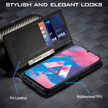 Black Wallet flip cover for Samsung M30 – Pikkme – photo 2