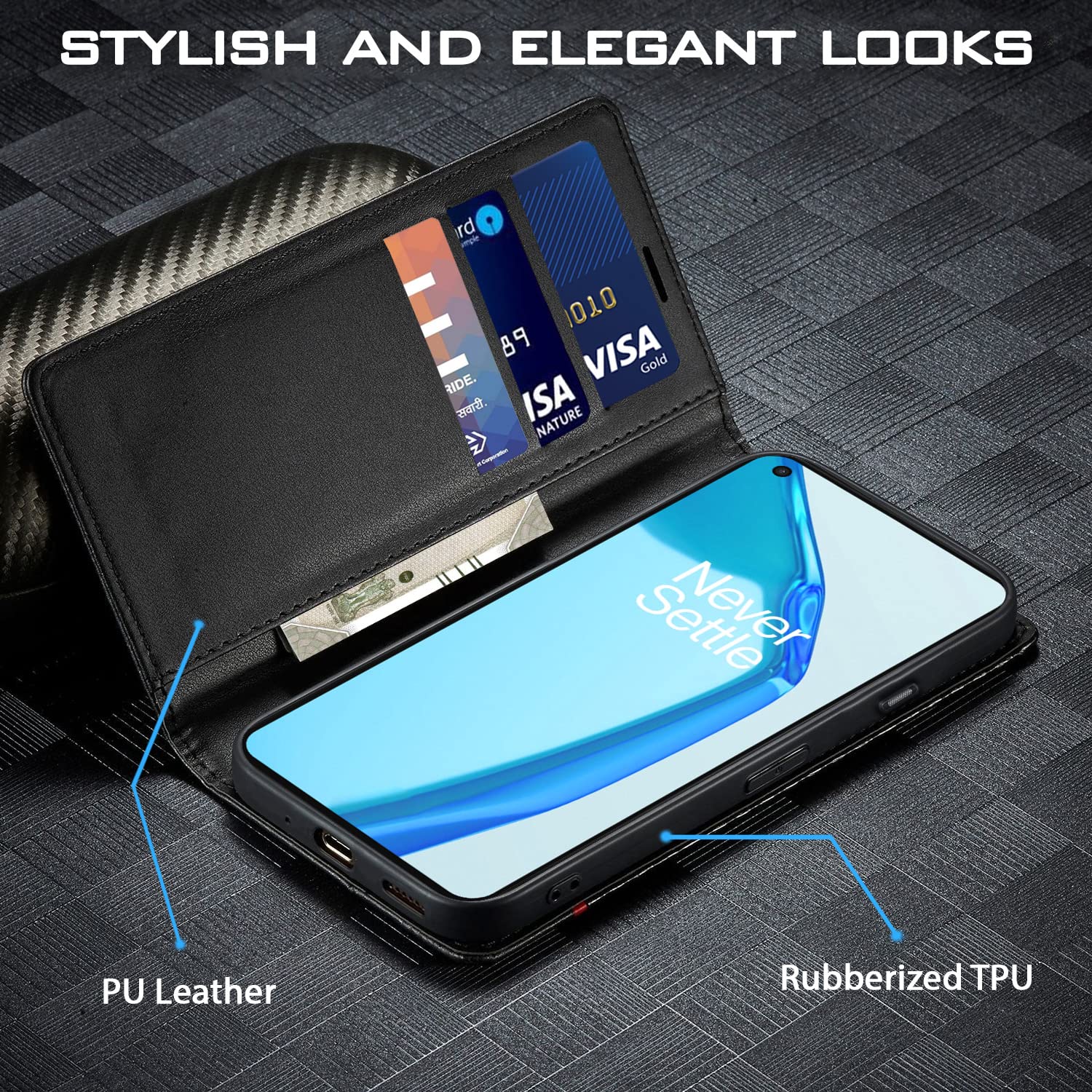 Pikkme OnePlus 9 black flip cover – photo 2