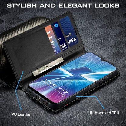 Vivo Y12/Y15/Y17/U10 mobile flip cover in black by Pikkme – photo 2