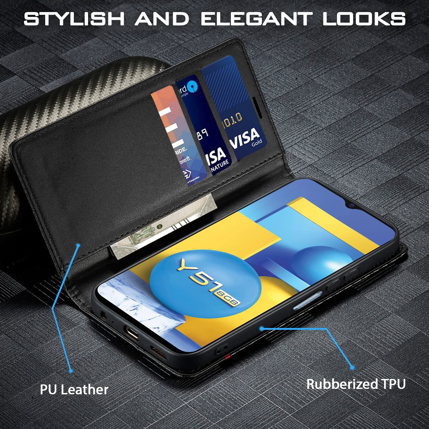 Black flip case for Vivo Y51 – Pikkme – photo 2