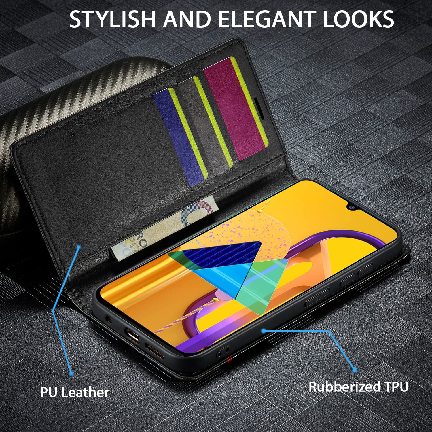 Pikkme black Wallet flip case for Samsung M30s/M21/M21 2021 – photo 2