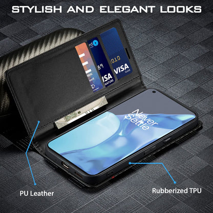 Black Wallet flip case for OnePlus 9 Pro – Pikkme – photo 2