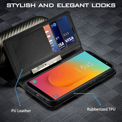 Pikkme black Wallet flip case for Samsung J8 – photo 2