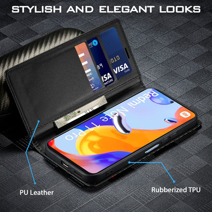 Pikkme Redmi Note 11 Pro/Note 11 Pro Plus 5G black wallet flip cover – photo 2