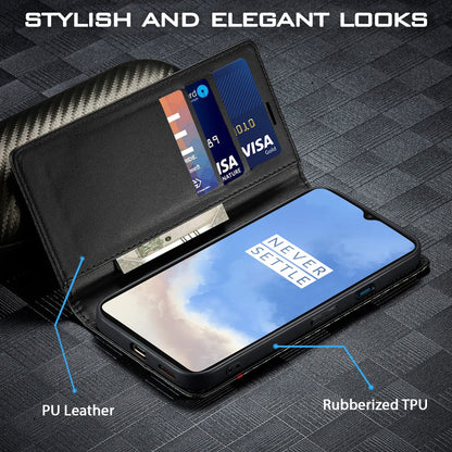Pikkme black wallet flip cover for OnePlus 7T – photo 2