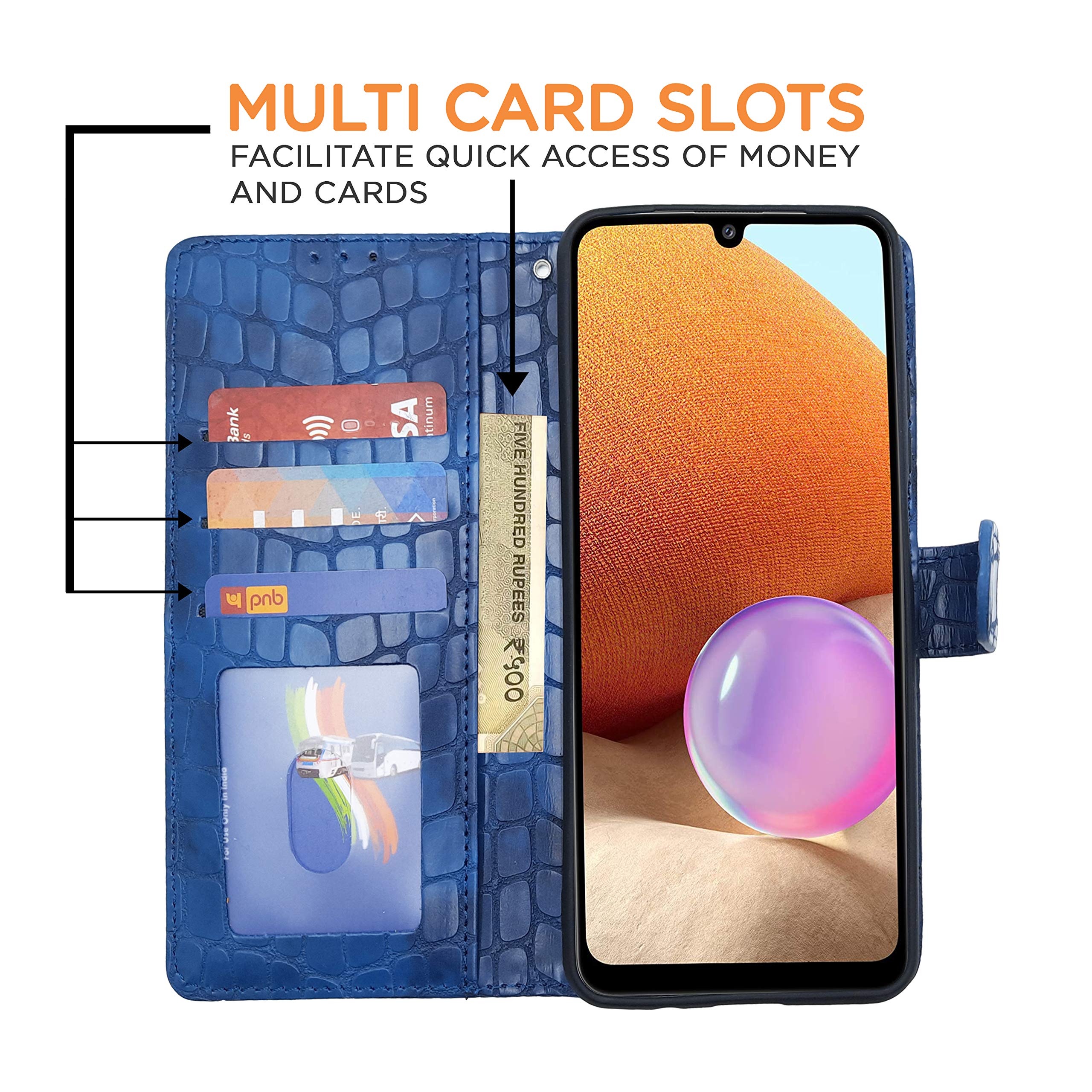 Pikkme Samsung A72 Wallet blue mobile flip cover – photo 2