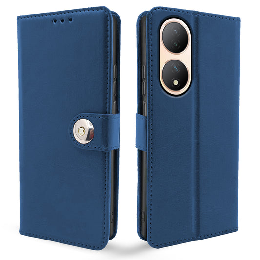 Pikkme Vivo Y100 5G Button Flip Cover (Blue)