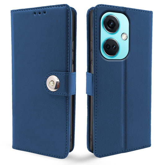 Pikkme OnePlus Nord Ce 3 5G Button Flip Cover (Blue)