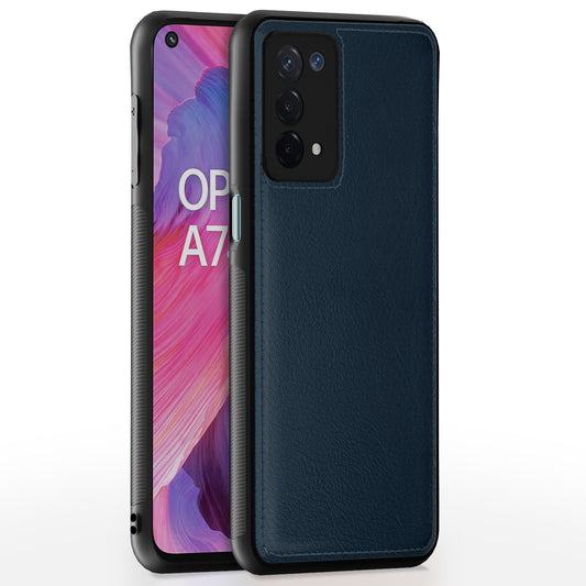 Pikkme Oppo A74 5G Leather Back Cover | Blue