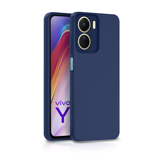 Pikkme Vivo Y16 Soft Silicone Case with Camera Bumper Protection | Blue