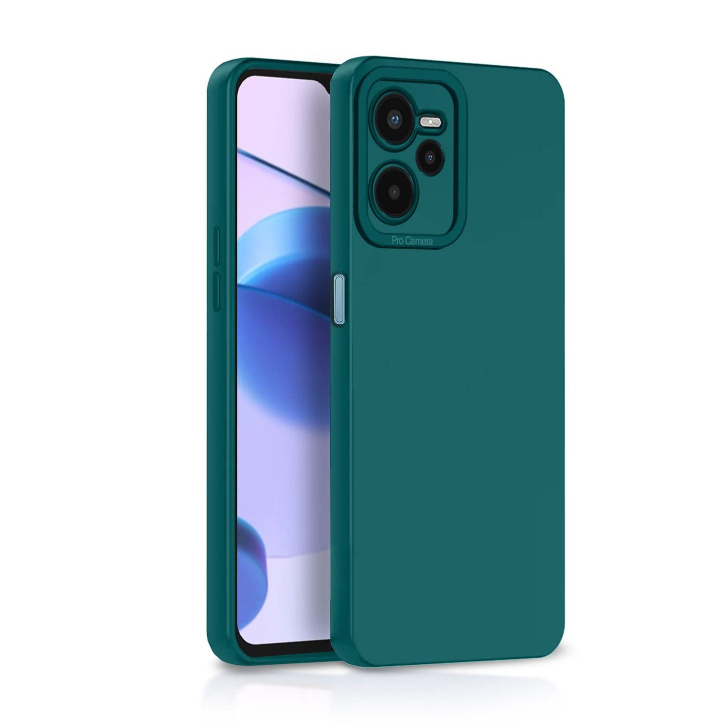 Pikkme Realme C35 Soft Silicone Case with Camera Bumper Protection | Green