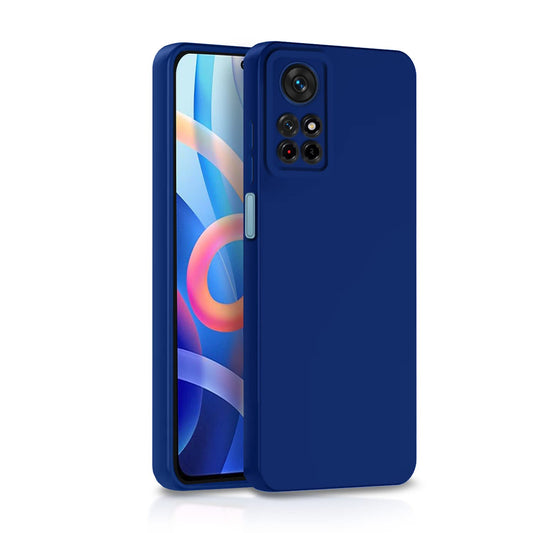 Pikkme Mi Redmi Note 11T / Poco M4 Pro Soft Silicone Case with Camera Bumper Protection | Blue