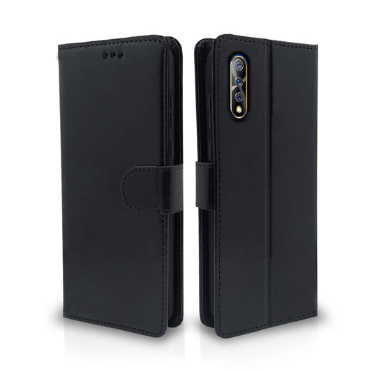 Pikkme Vivo S1 Vintage Flip Cover | Black