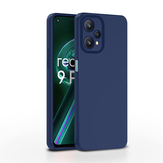 Pikkme Realme 9 Pro 5G Soft Silicone Case with Camera Bumper Protection | Blue