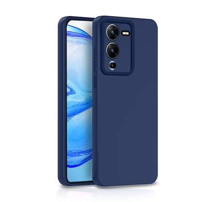 Pikkme Vivo V25 Pro 5g Soft Silicone Case with Camera Bumper Protection | Blue