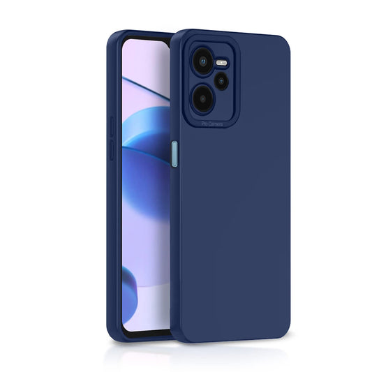 Pikkme Realme C35 Soft Silicone Case with Camera Bumper Protection | Blue